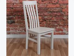 Painted High Back Slat Dining Chair